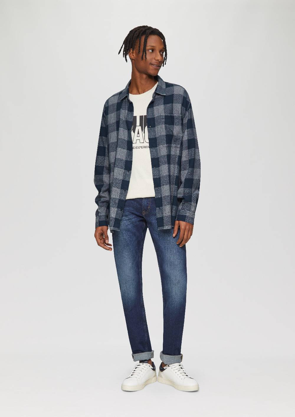 S.Oliver Regular Fit: Kariertes Hemd Mit Brusttasche