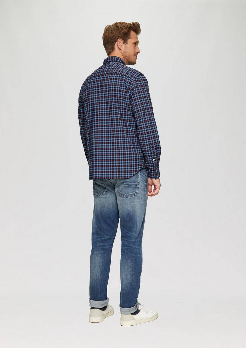 S.Oliver Regular Fit: Kariertes Hemd Mit Button-Down-Kragen