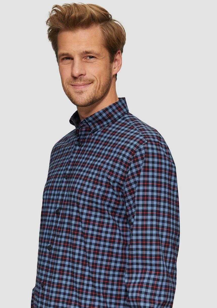S.Oliver Regular Fit: Kariertes Hemd Mit Button-Down-Kragen