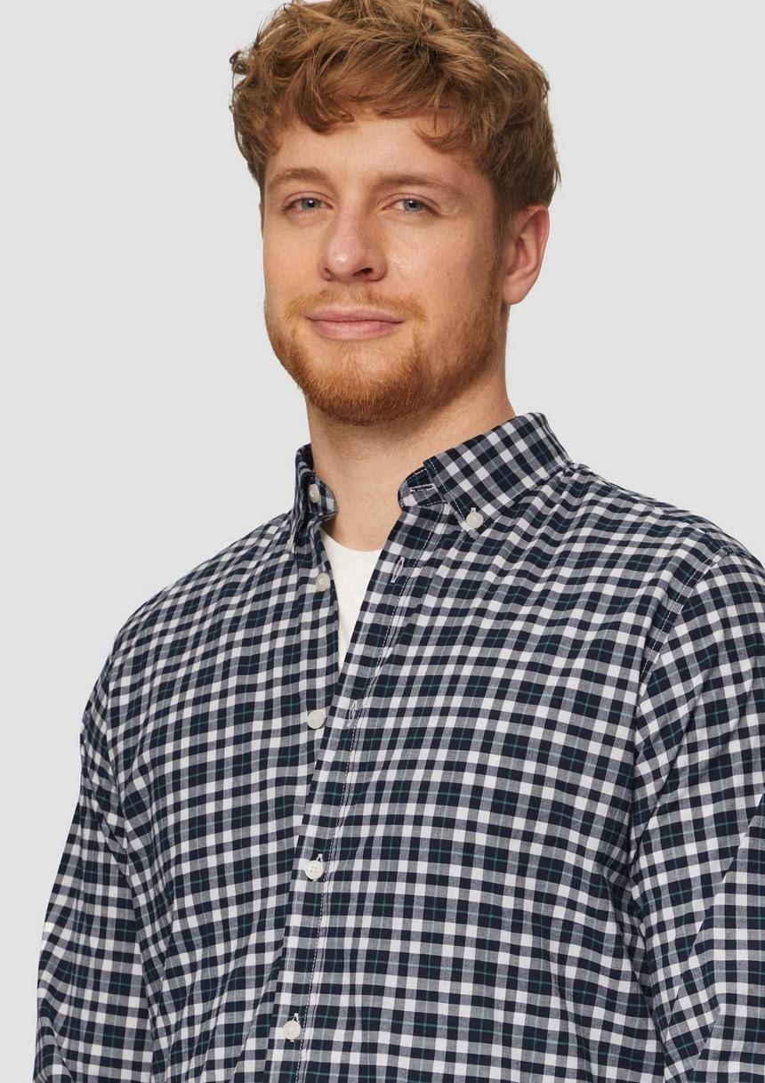 S.Oliver Regular Fit: Kariertes Hemd Mit Button-Down-Kragen
