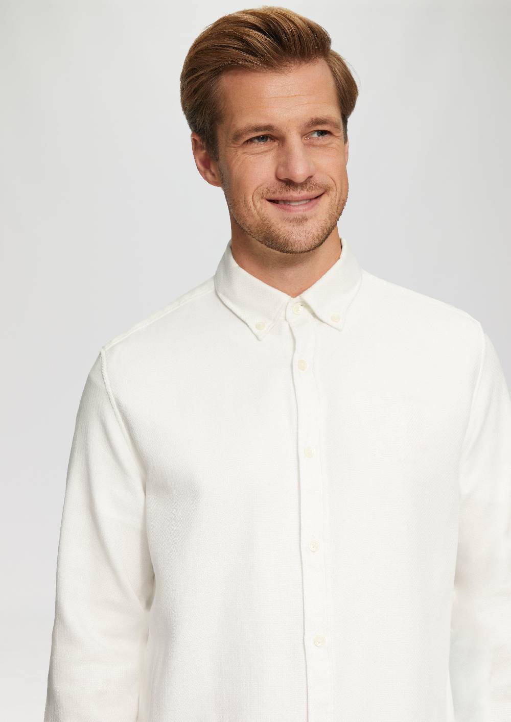 S.Oliver Regular Fit: Strukturiertes Baumwollhemd Mit Button-down-Kragen