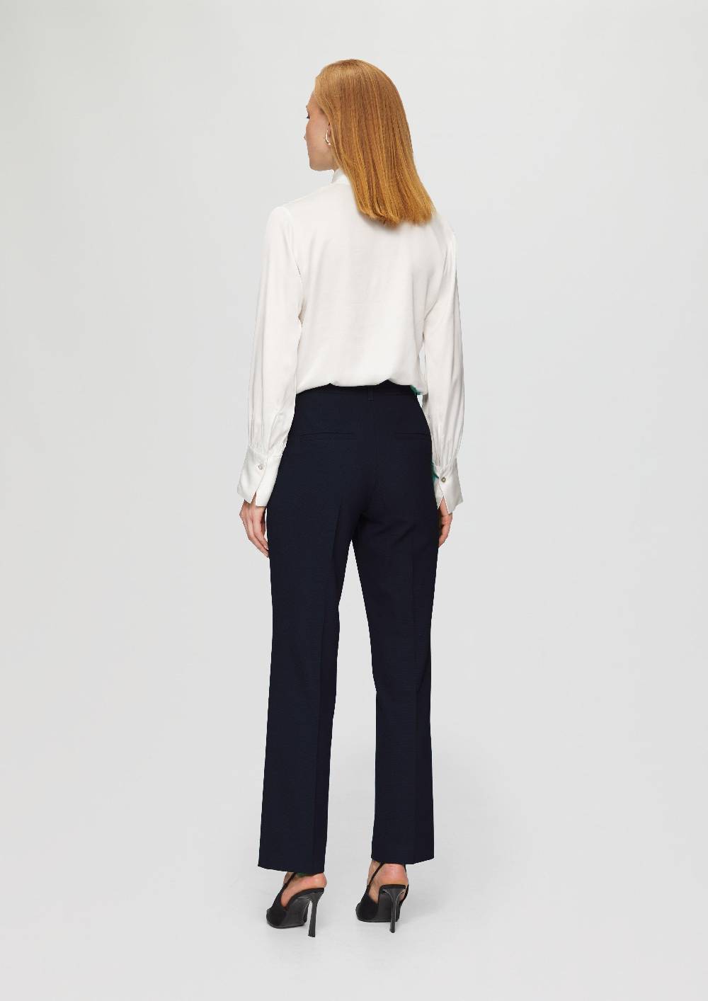 S.Oliver Regular: Straight Leg-Hose Mit Waffelpiqué-Struktur