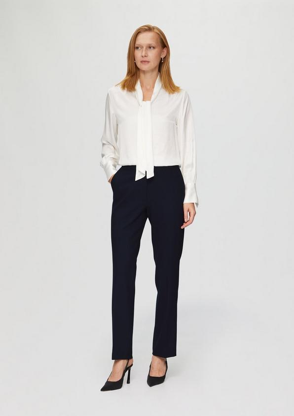S.Oliver Regular: Straight Leg-Hose mit Waffelpiqué-Struktur