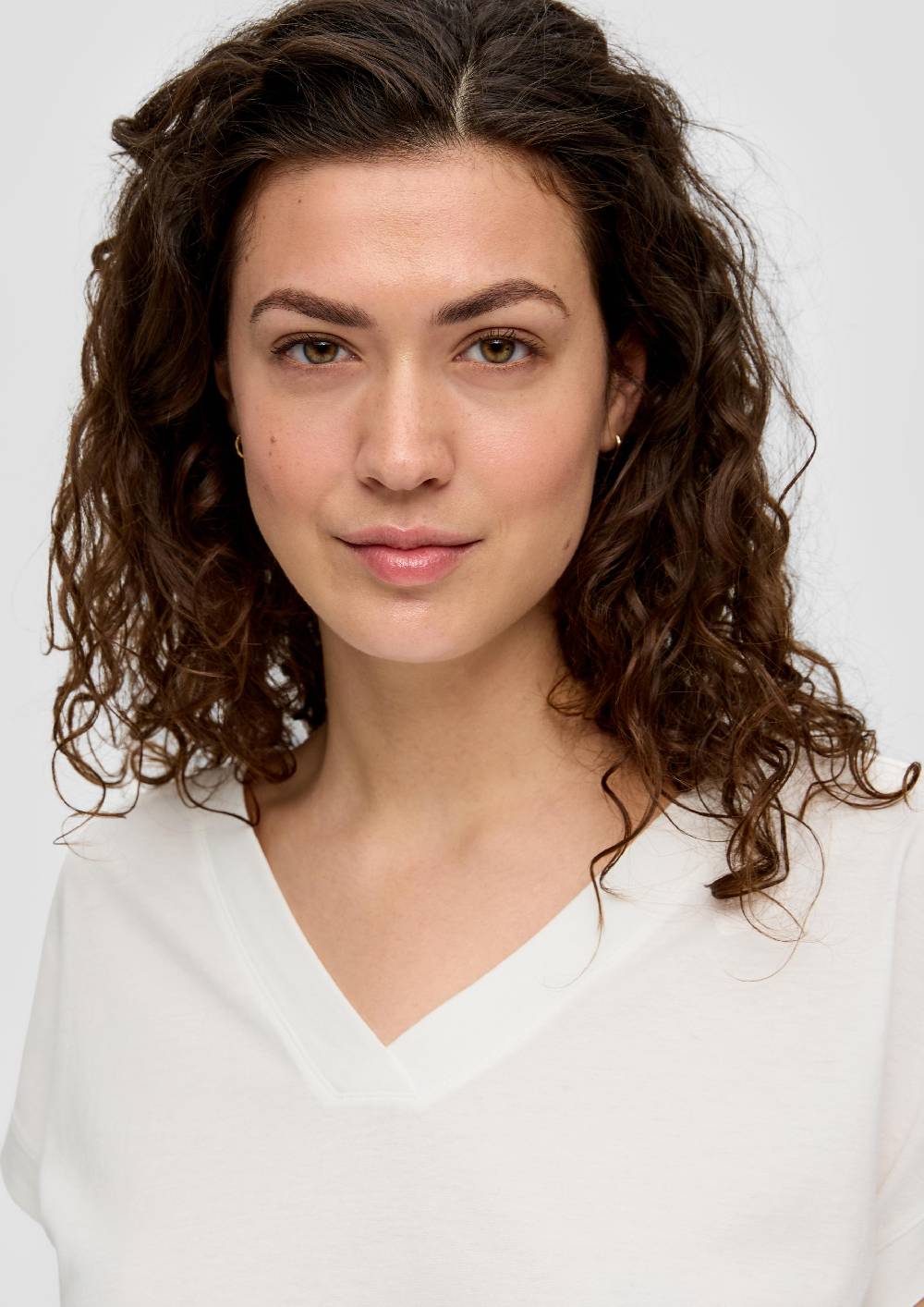 S.Oliver Relaxed-Fit-Shirt Mit V-Ausschnitt Und Gekreuztem Riemen-Detail Am Rücken