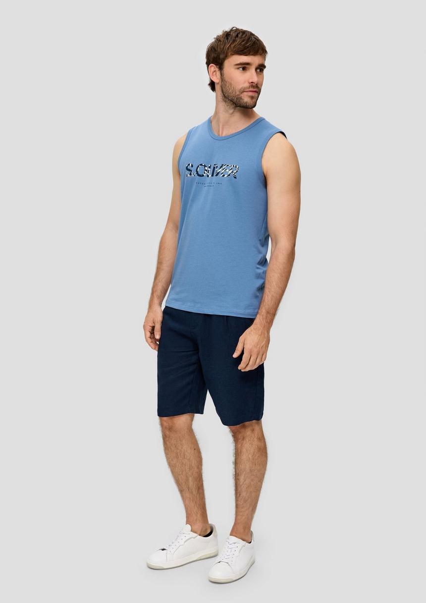 S.Oliver Relaxed-Fit-Shorts Aus Strukturiertem Leinenmischgewebe Mit Bundfalte