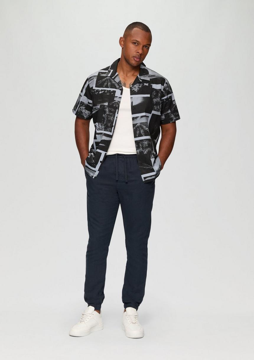 S.Oliver Resorthemd Aus Baumwolle Mit All-over-Print