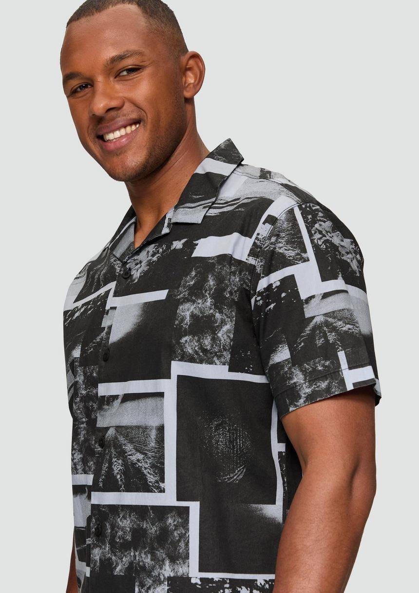S.Oliver Resorthemd Aus Baumwolle Mit All-over-Print
