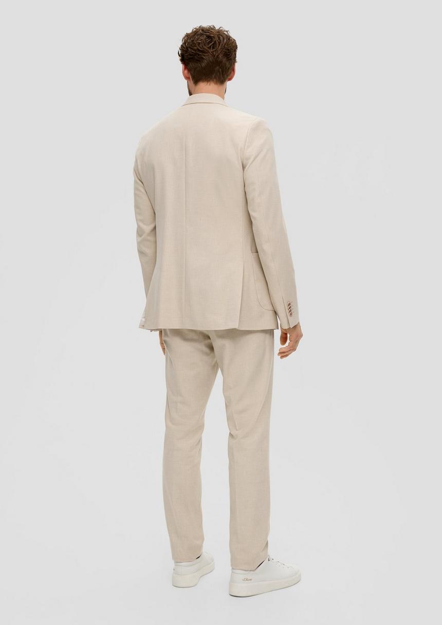 S.Oliver S.O PURE: Doppelreihiges Sakko Im Leinen-Look
