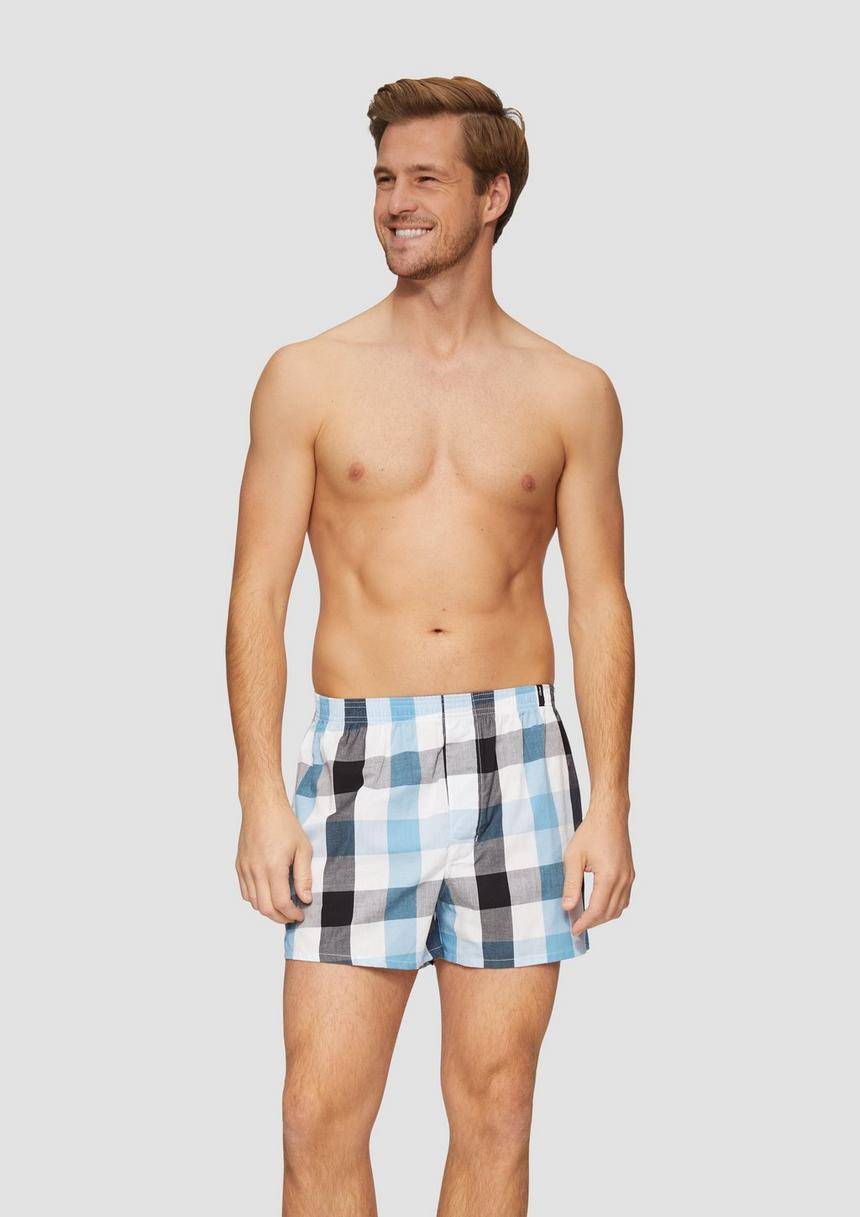 S.Oliver 2er-Pack Boxershorts Mit Karo-Muster