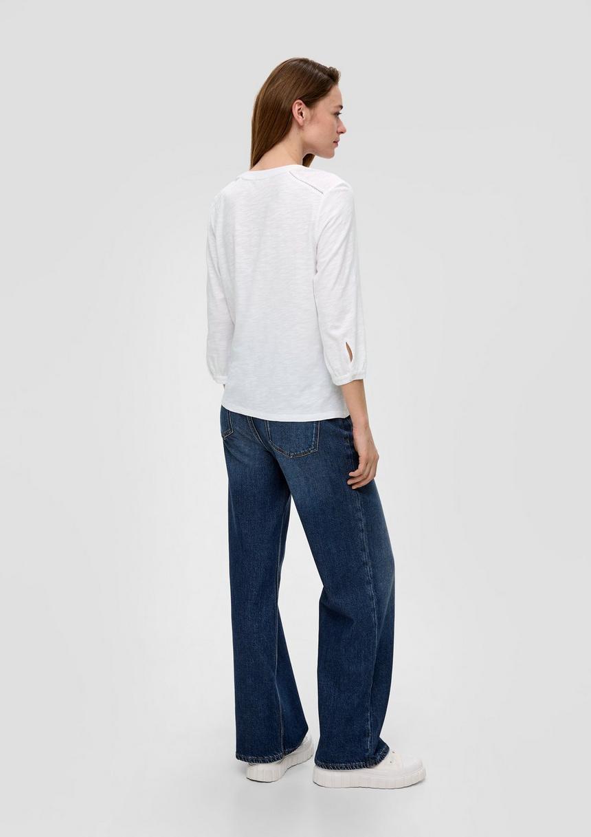 S.Oliver 3/4-Arm-Bluse Aus Viskosestretch