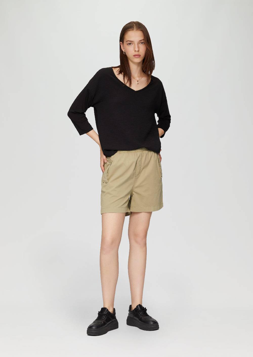 S.Oliver 3/4-Arm-Shirt Im Fabricmix