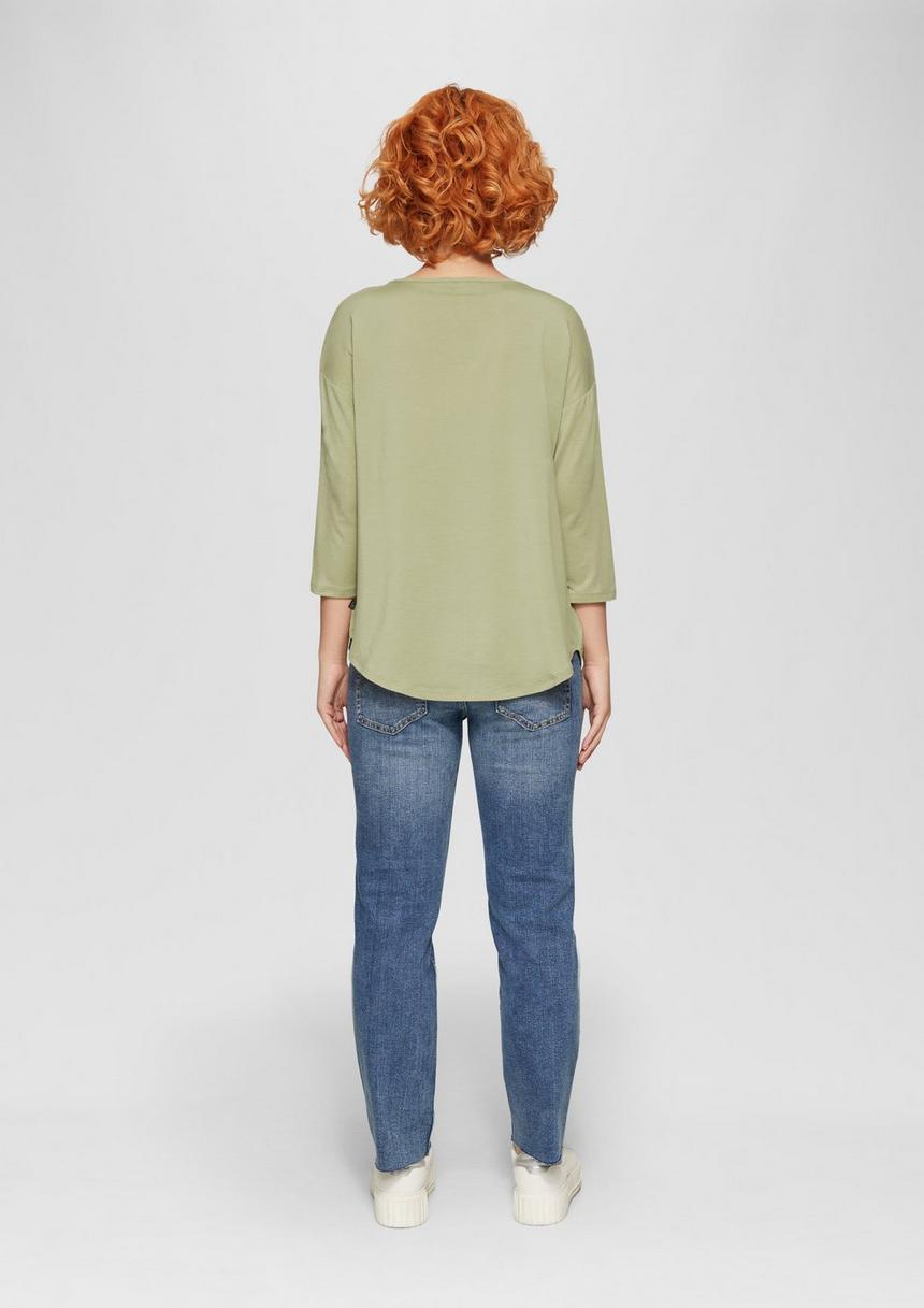 S.Oliver 3/4-Arm-Shirt Im Fabricmix