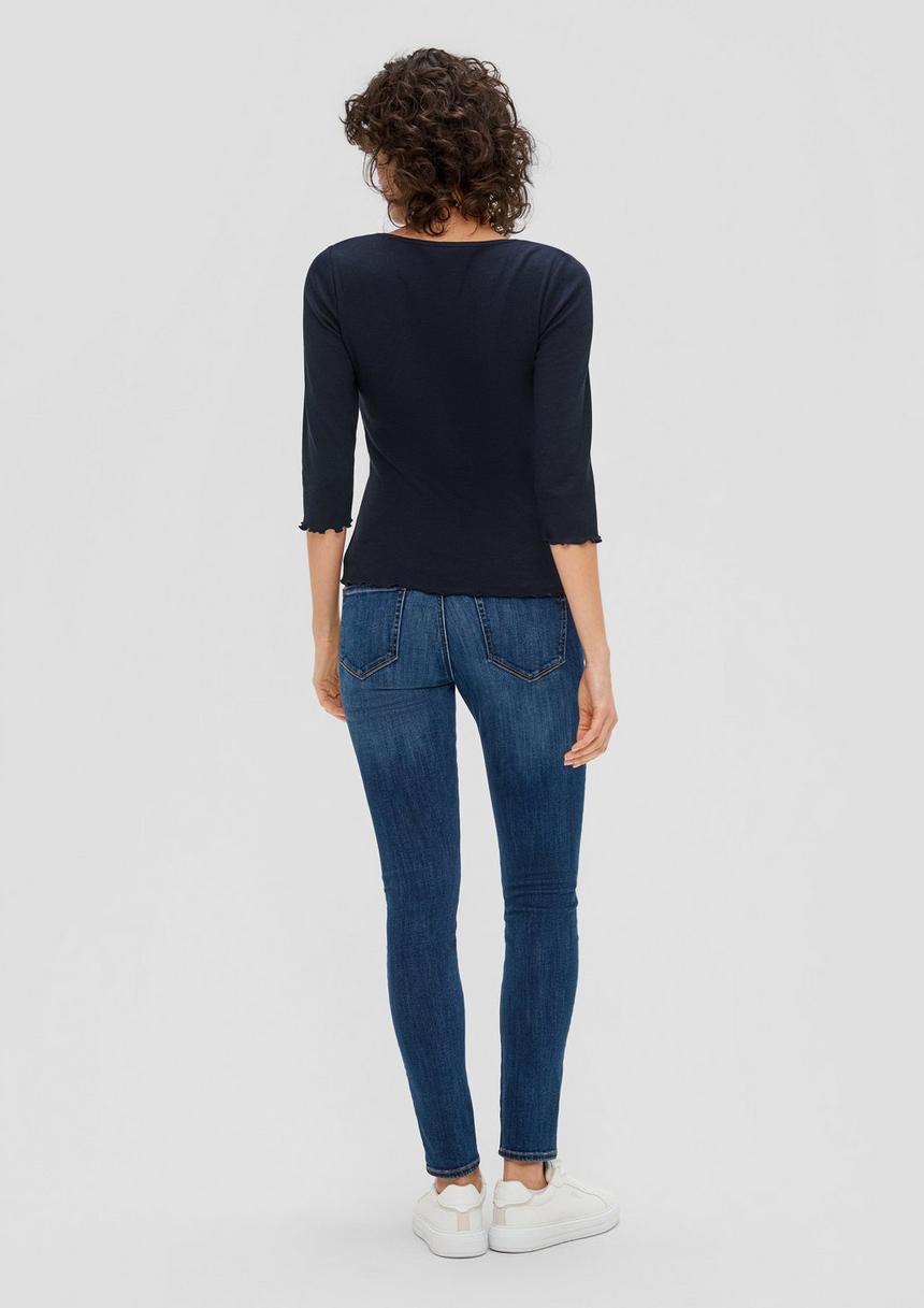 S.Oliver 3/4-Ärmel-Shirt Mit Rollsaum