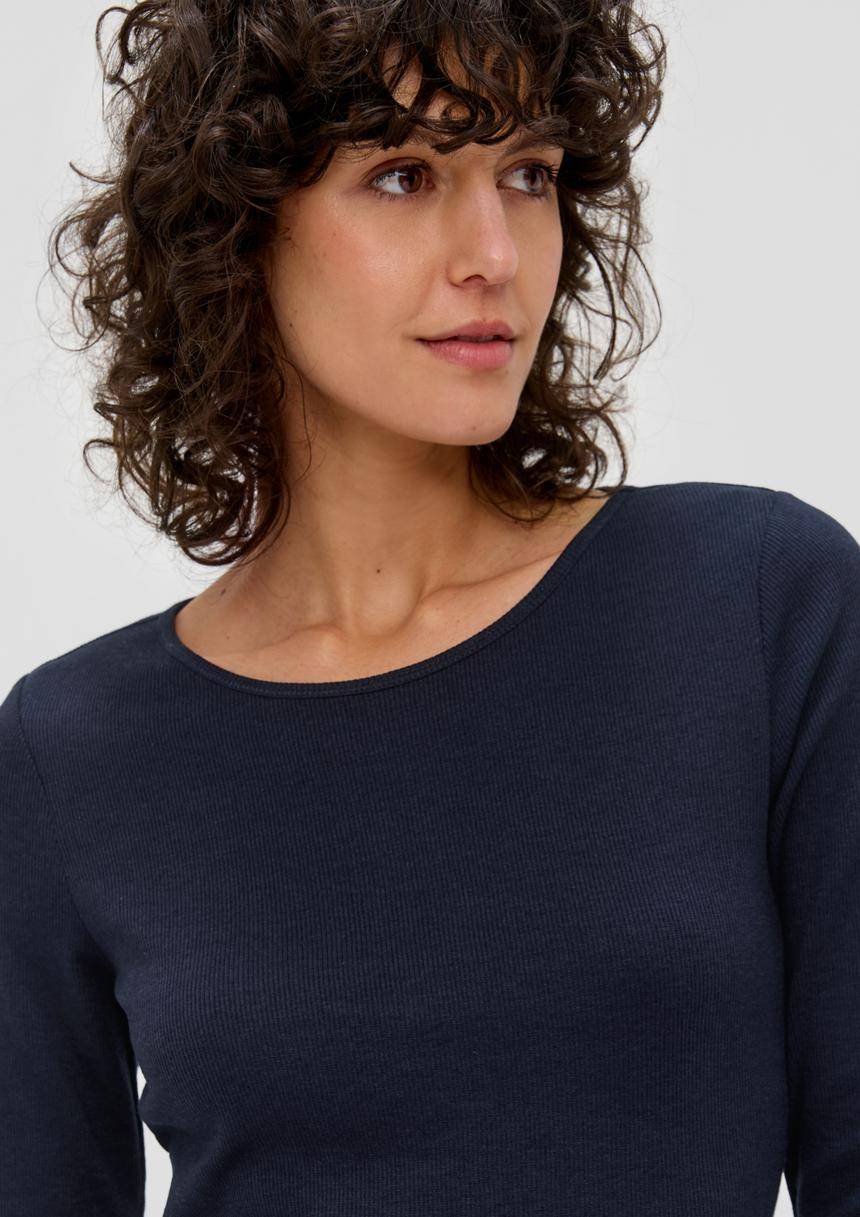 S.Oliver 3/4-Ärmel-Shirt Mit Rollsaum