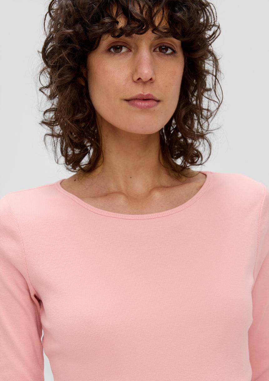 S.Oliver 3/4-Ärmel-Shirt Mit Rollsaum