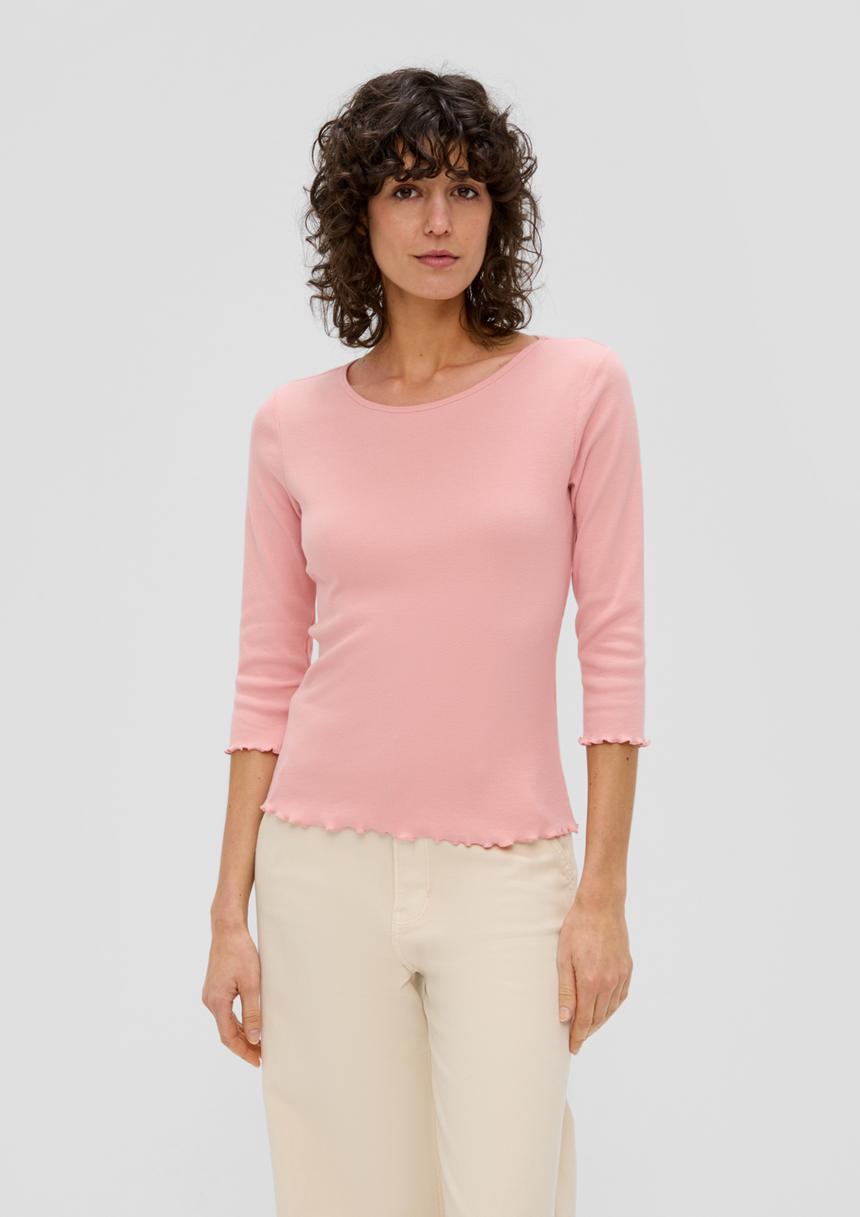S.Oliver 3/4-Ärmel-Shirt mit Rollsaum