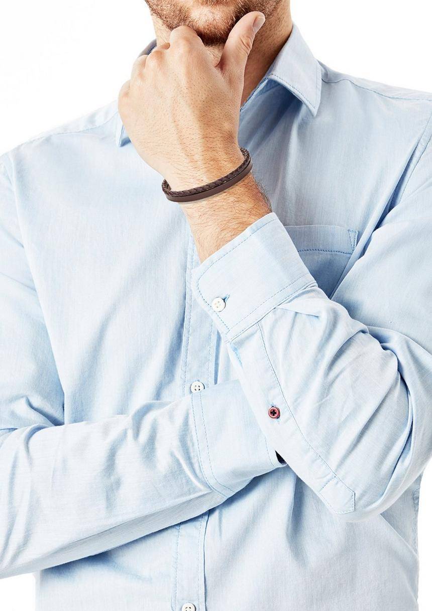 S.Oliver Armband Aus Leder Und Edelstahl