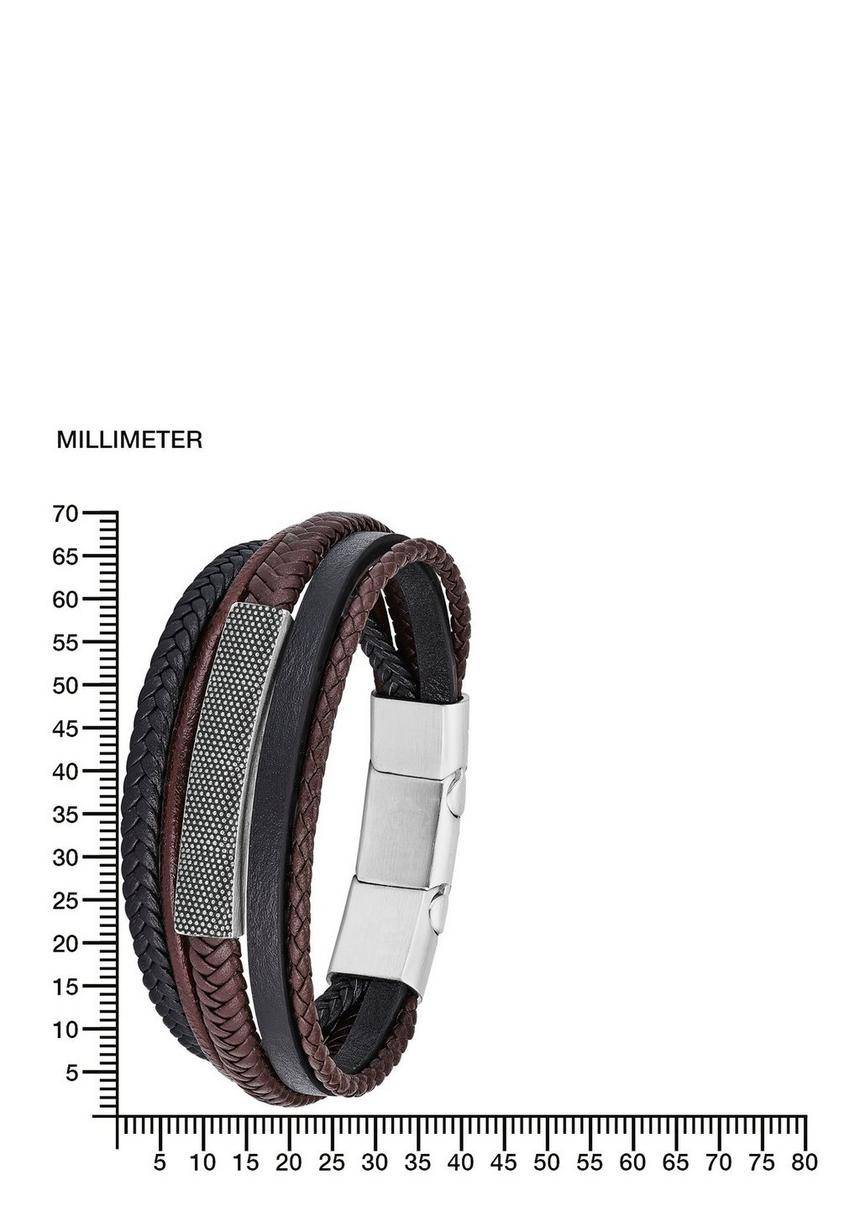 S.Oliver Armband Aus Leder Und Edelstahl