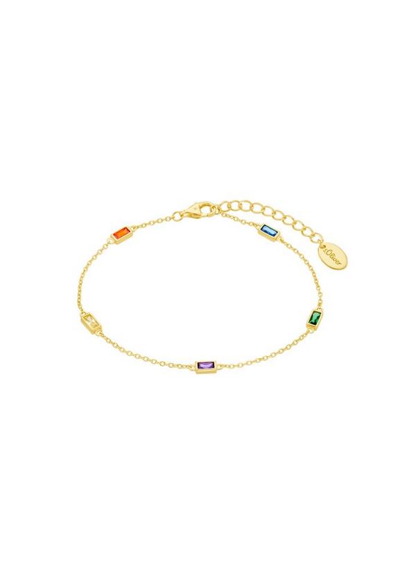 S.Oliver Armband mit bunten Zirkoniasteinen