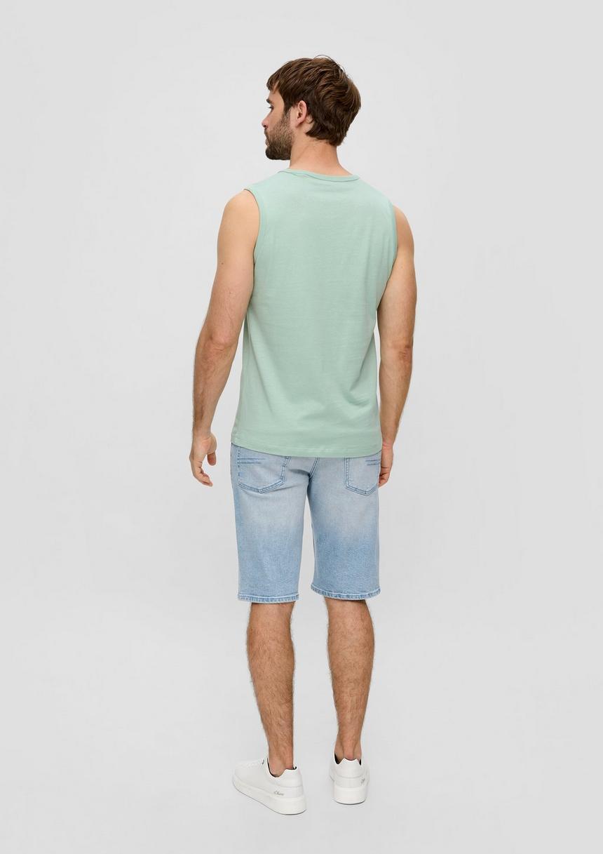 S.Oliver Ärmelloses Baumwoll-Shirt Mit Frontprint