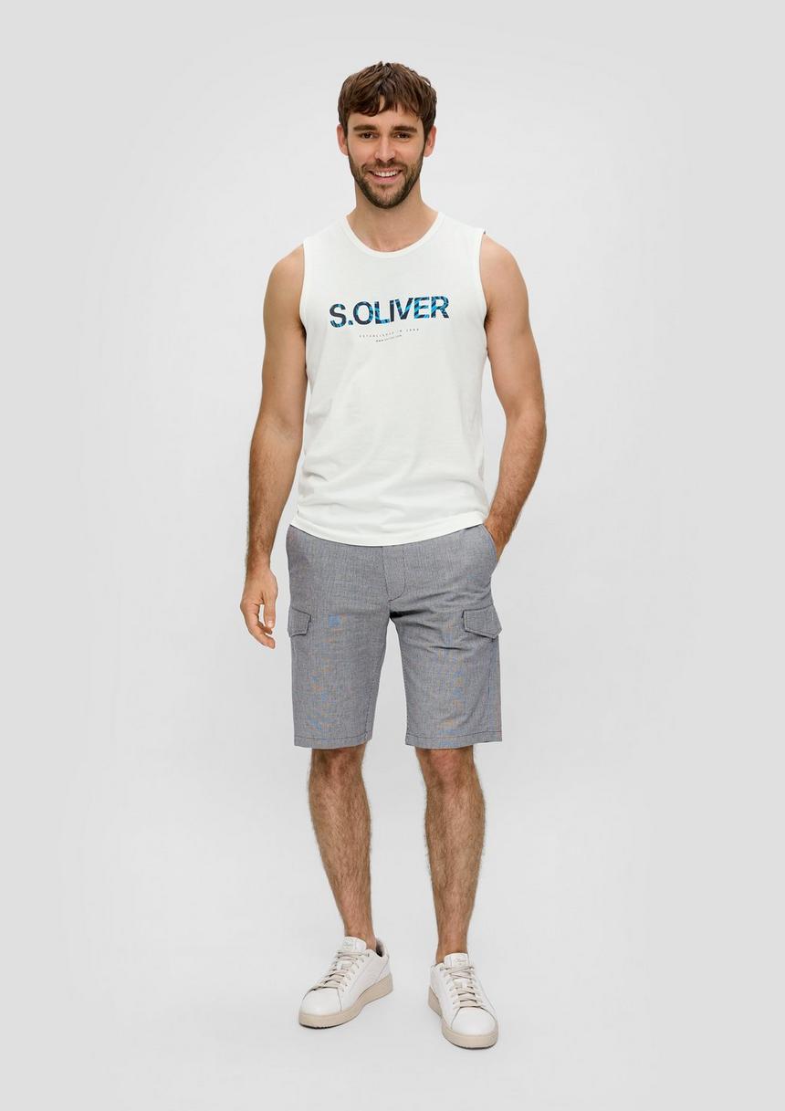 S.Oliver Ärmelloses Baumwoll-Shirt Mit Frontprint