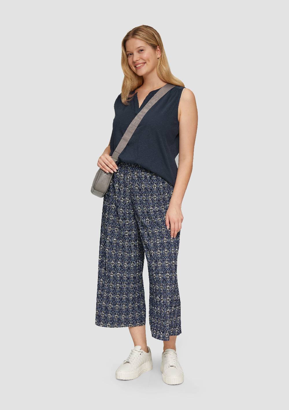 S.Oliver Ärmelloses Jersey-Shirt Mit Raffung