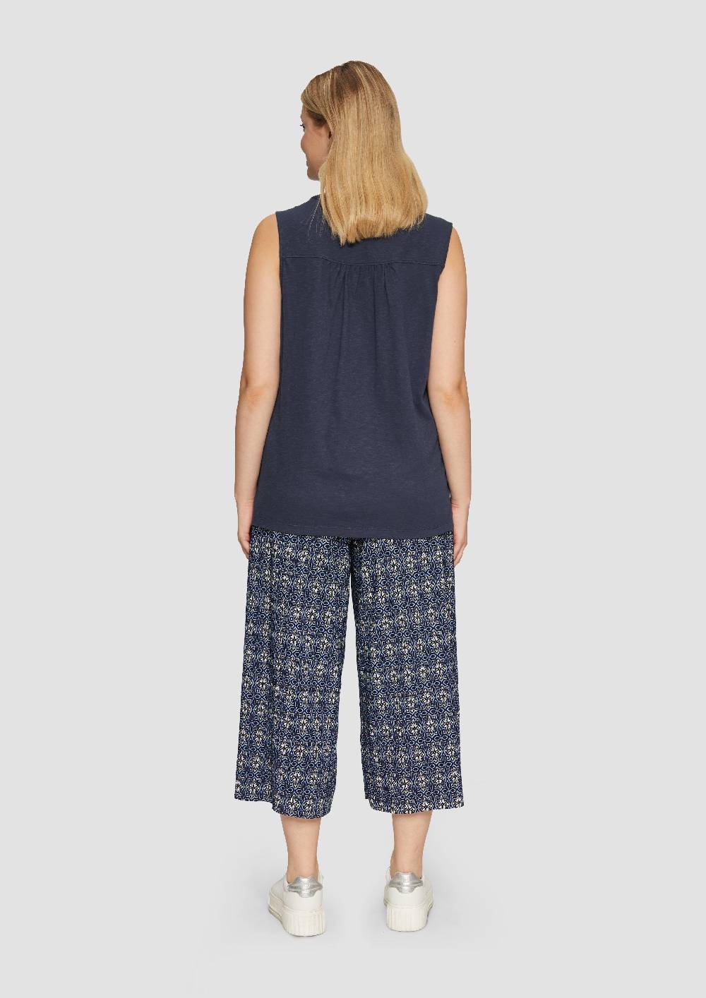 S.Oliver Ärmelloses Jersey-Shirt Mit Raffung