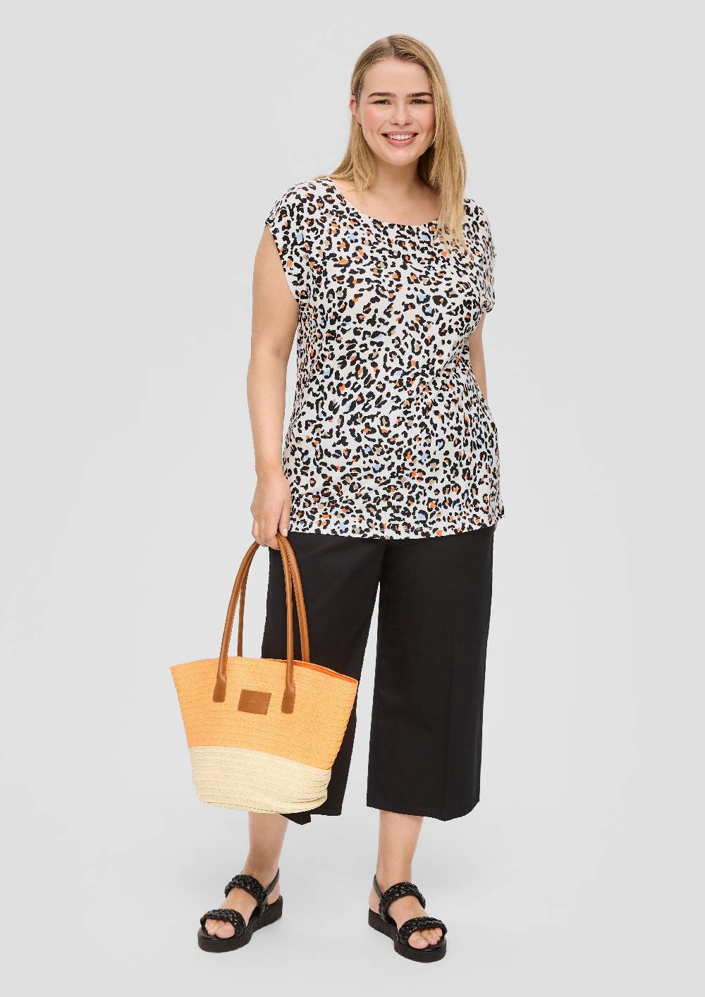 S.Oliver Ärmelloses Shirt In Abstrakter Musterung