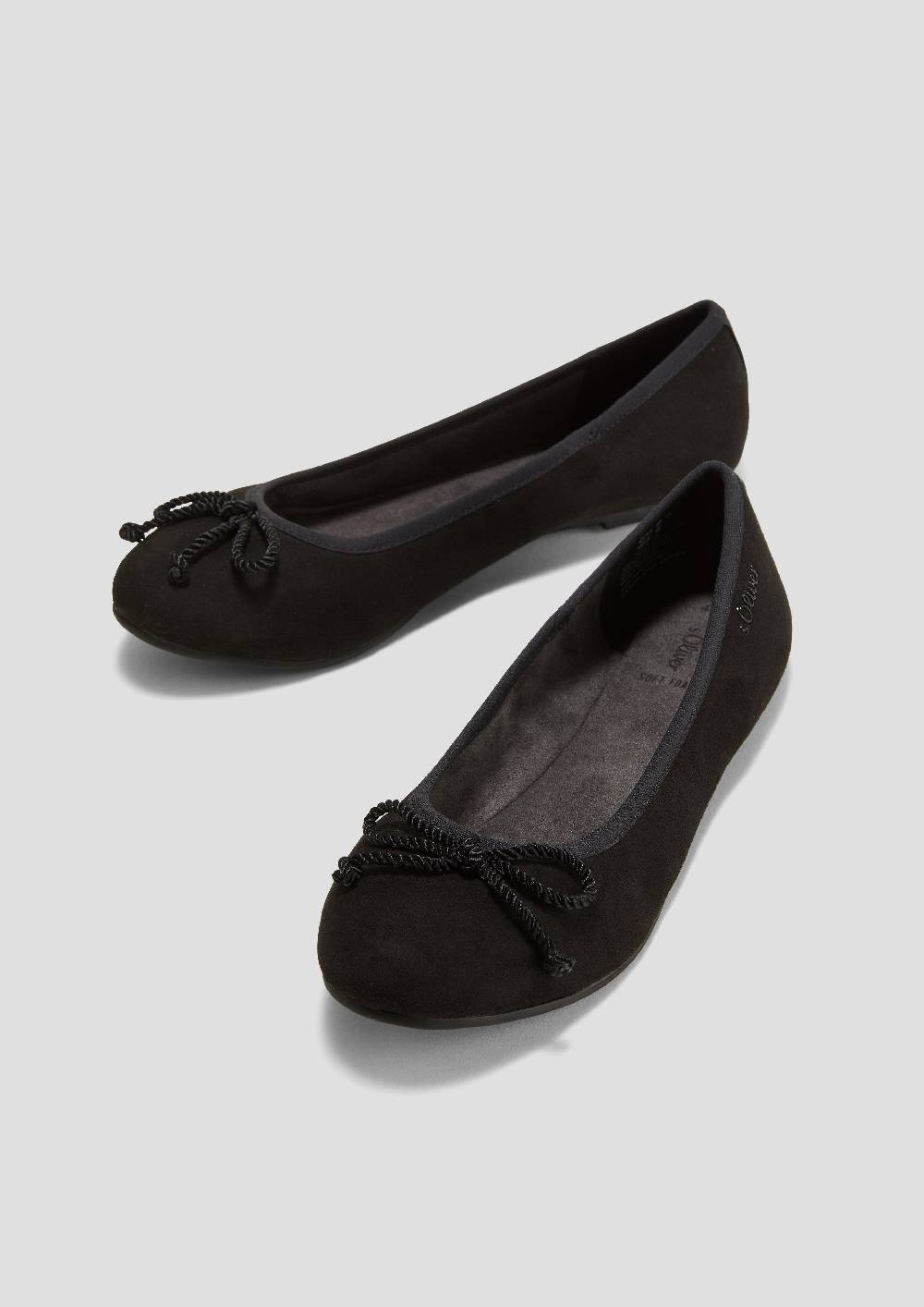 S.Oliver Ballerinas In Leder-Optik Mit Schleife