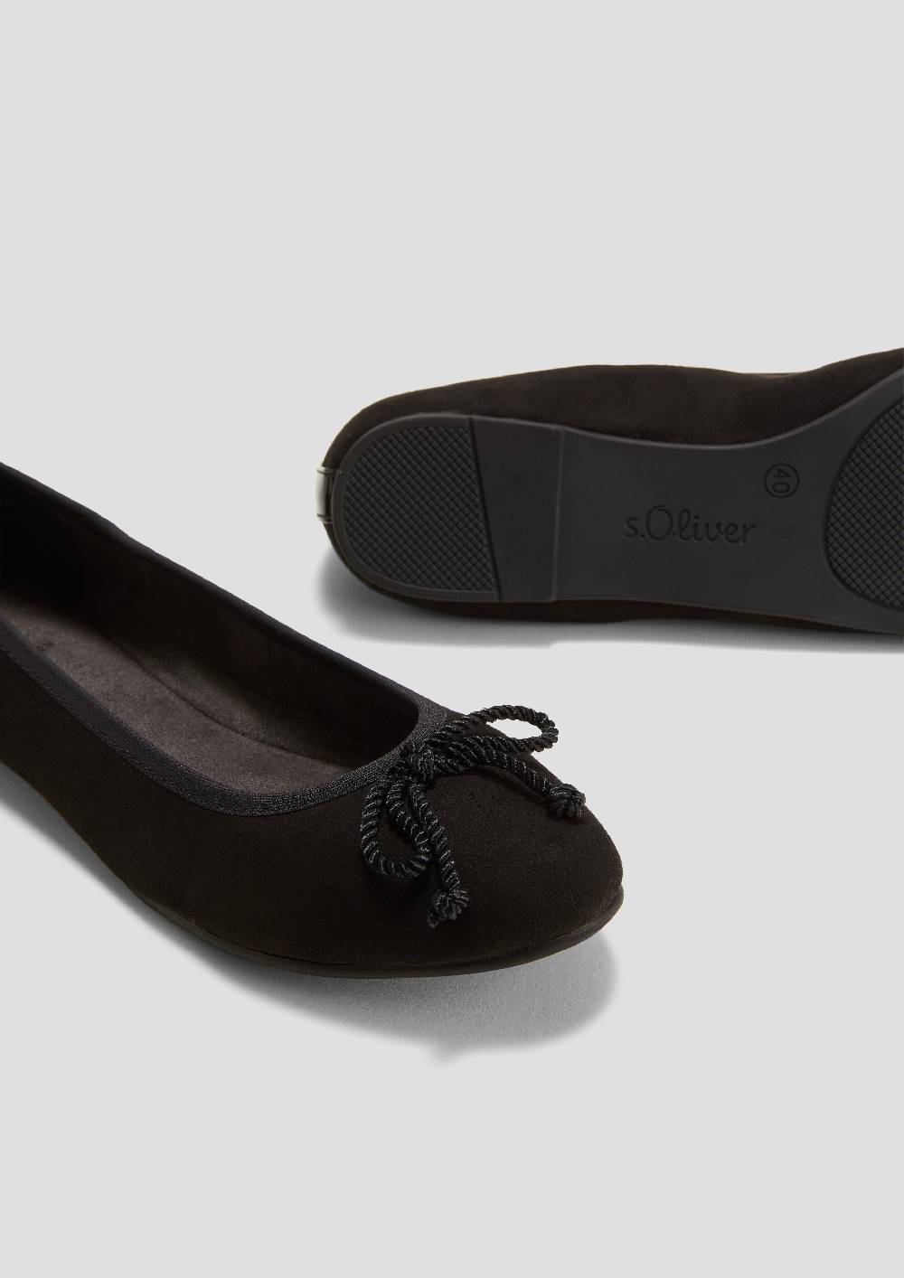S.Oliver Ballerinas In Leder-Optik Mit Schleife