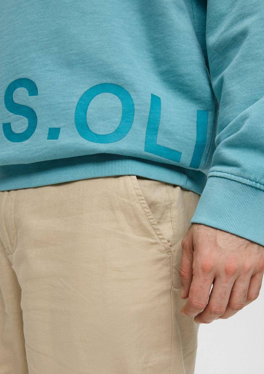 S.Oliver Baumwoll-Sweatshirt Mit Logo-Print