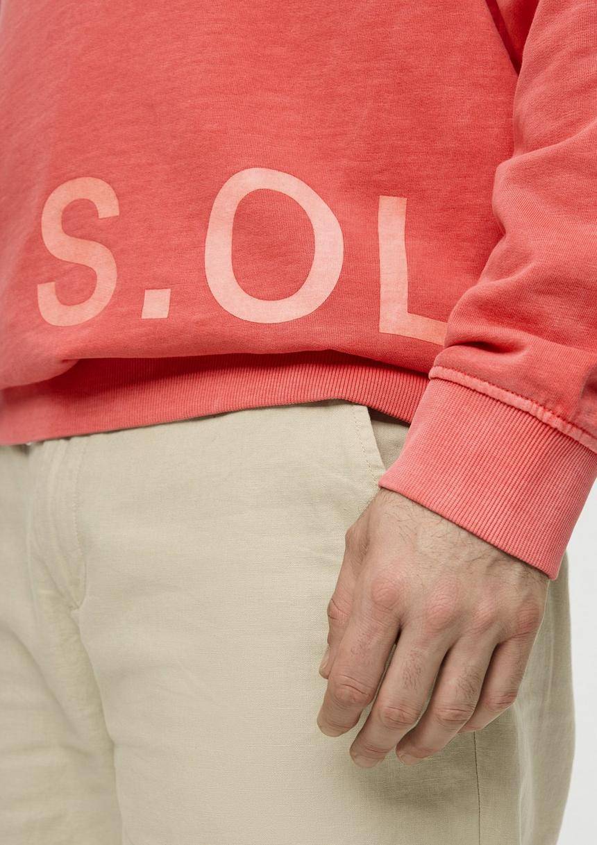 S.Oliver Baumwoll-Sweatshirt Mit Logo-Print