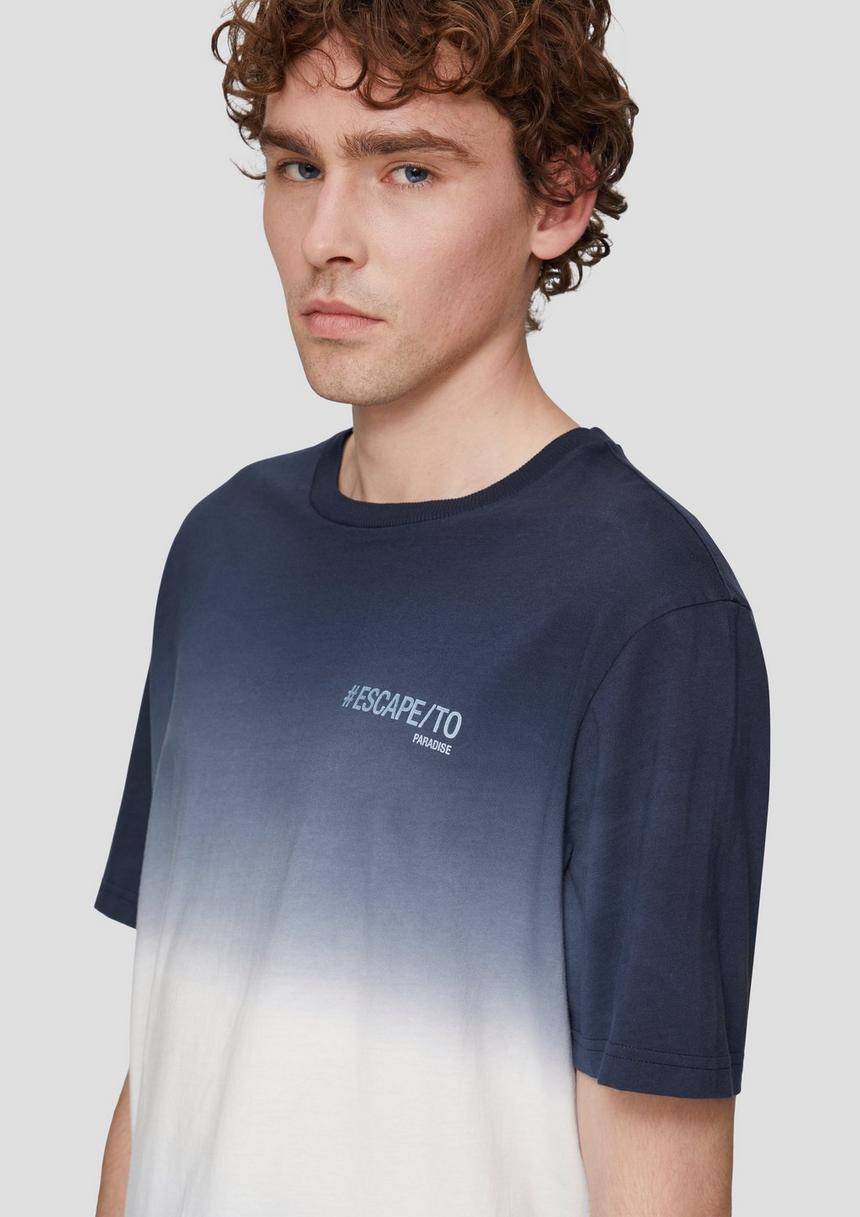 S.Oliver Baumwoll-T-Shirt Mit Farbverlauf