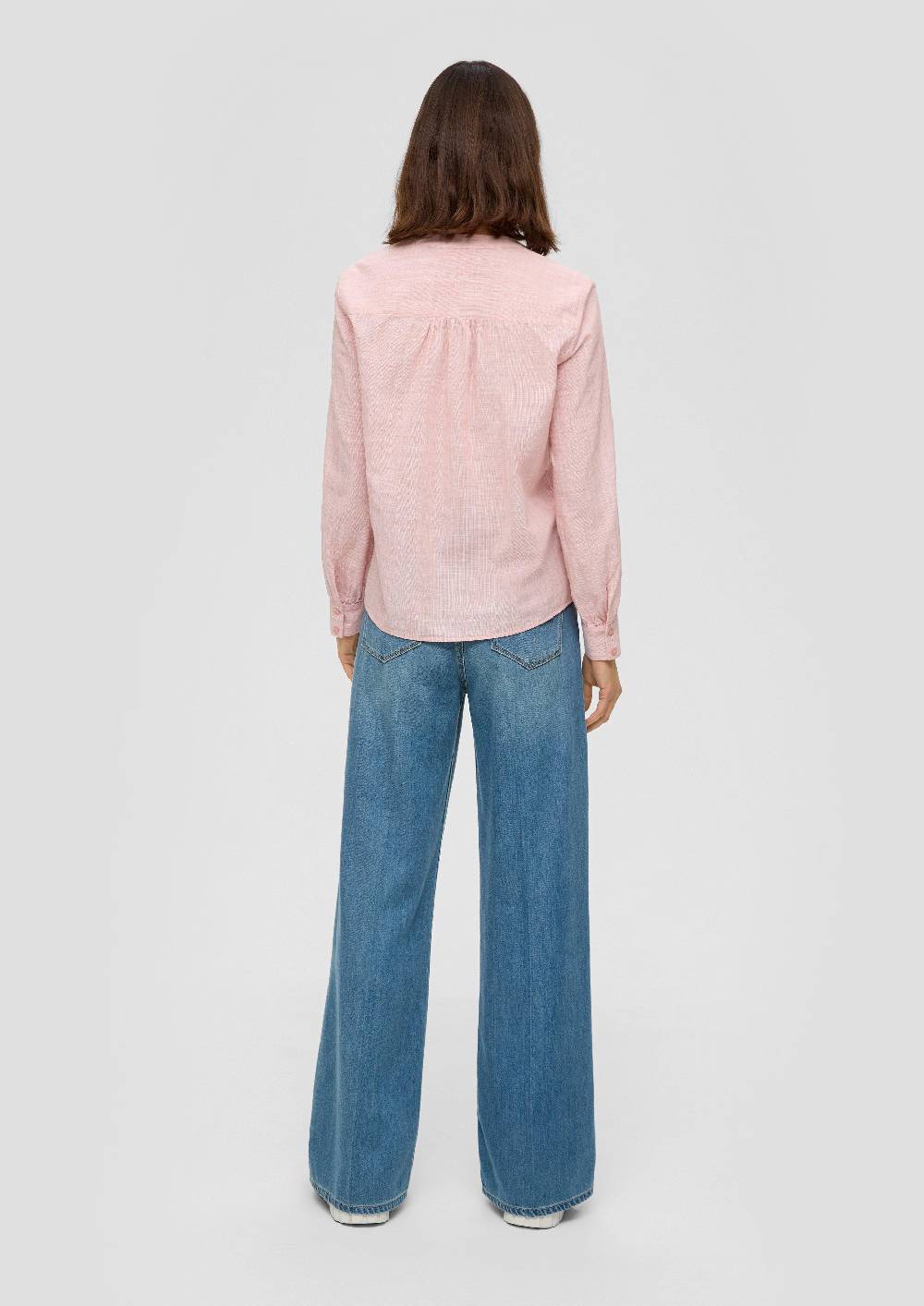 S.Oliver Baumwollbluse Mit Raffung