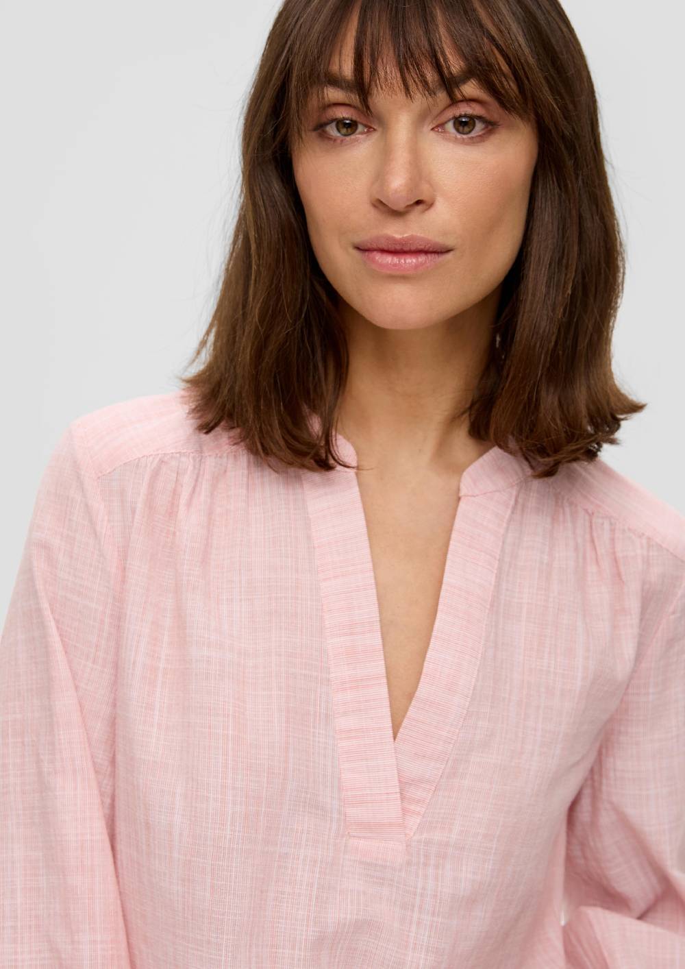 S.Oliver Baumwollbluse Mit Raffung