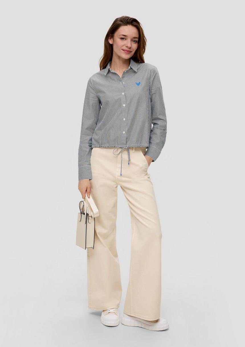 S.Oliver Baumwollbluse Mit Streifenmuster