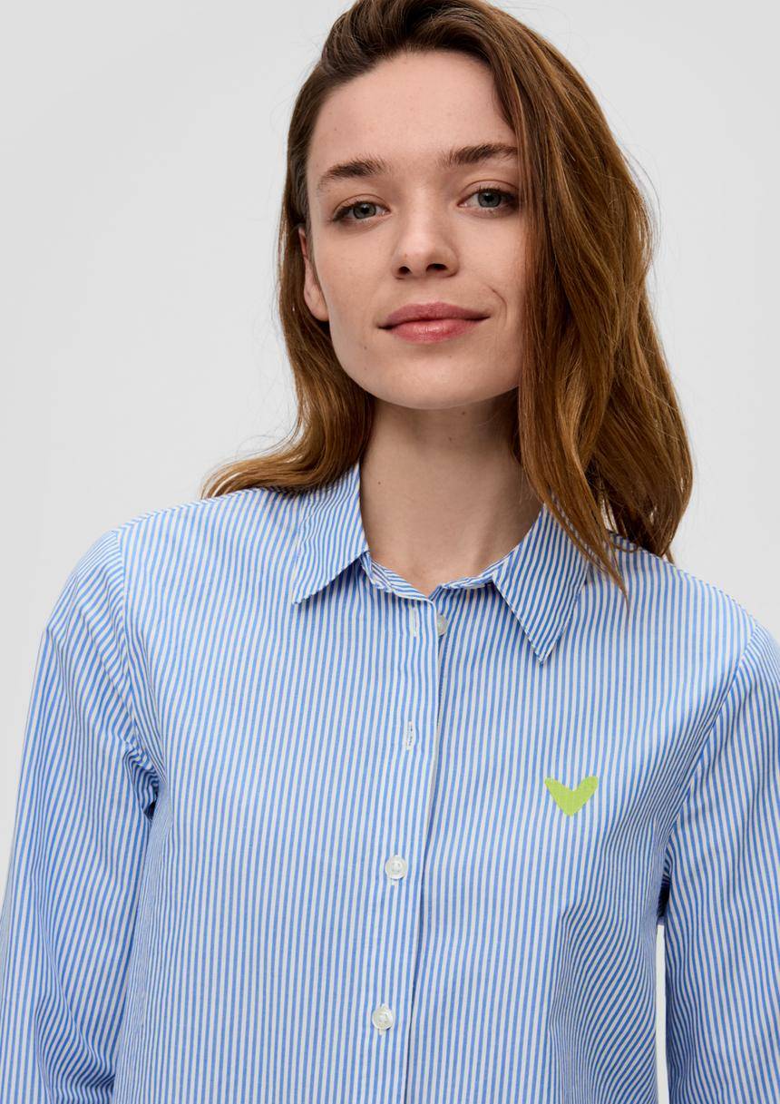 S.Oliver Baumwollbluse Mit Streifenmuster