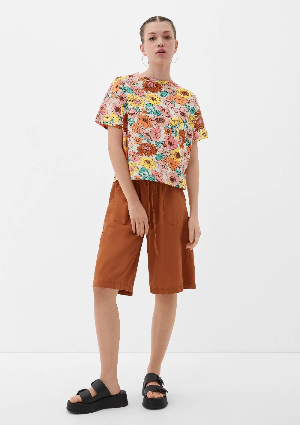 S.Oliver Baumwollshirt Mit Allover-Print