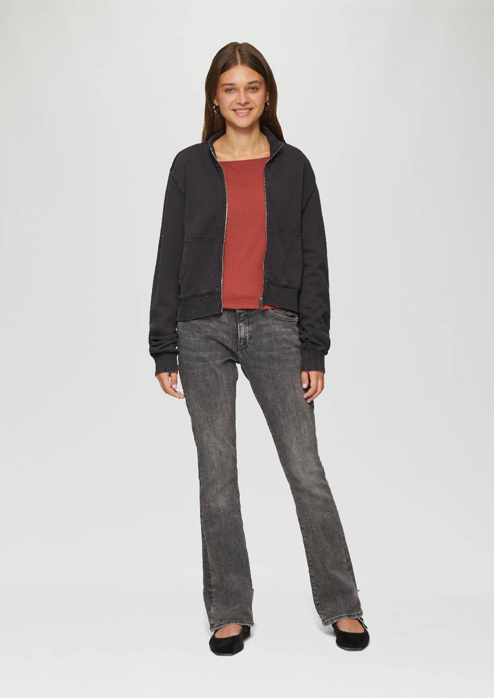 S.Oliver Baumwollshirt Mit U-Boot-Ausschnitt