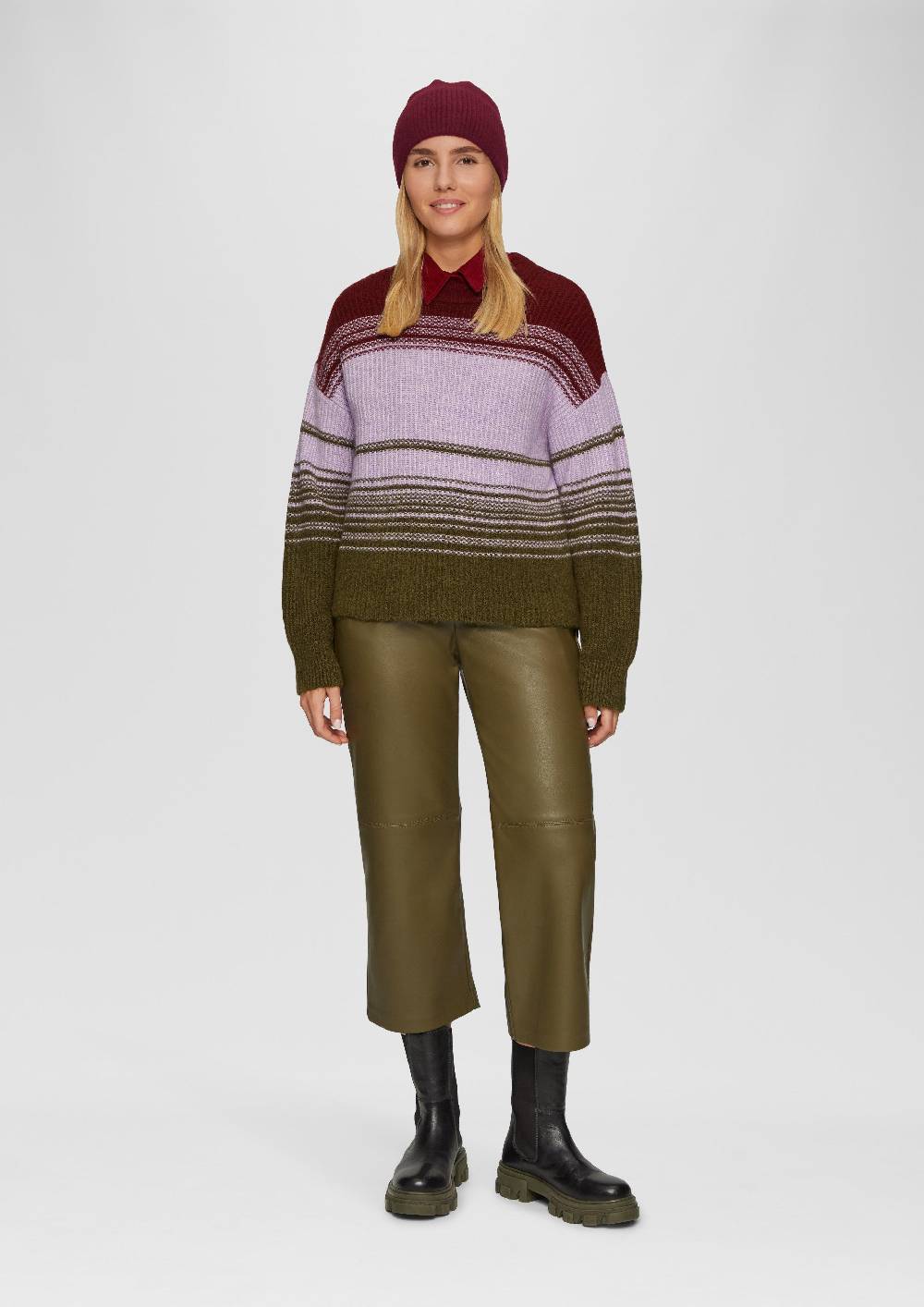 S.Oliver Beanie Aus Rippstrick