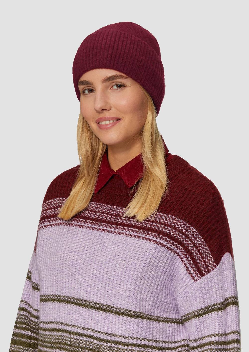 S.Oliver Beanie Aus Rippstrick