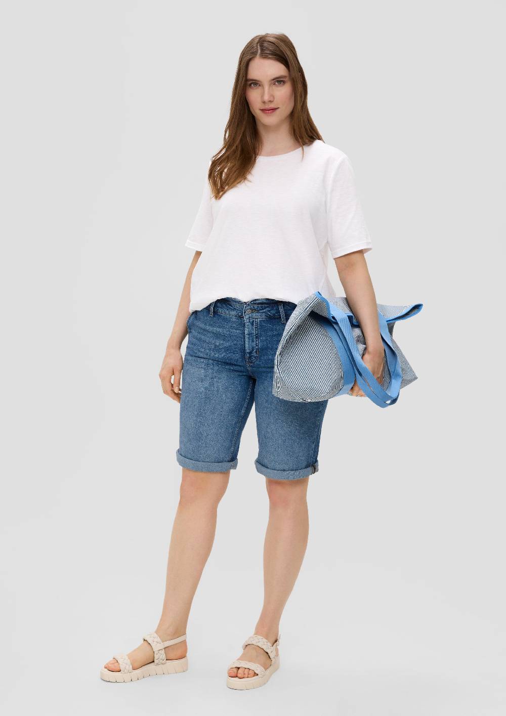 S.Oliver Bermuda-Jeans / Mid Rise / Slim Leg