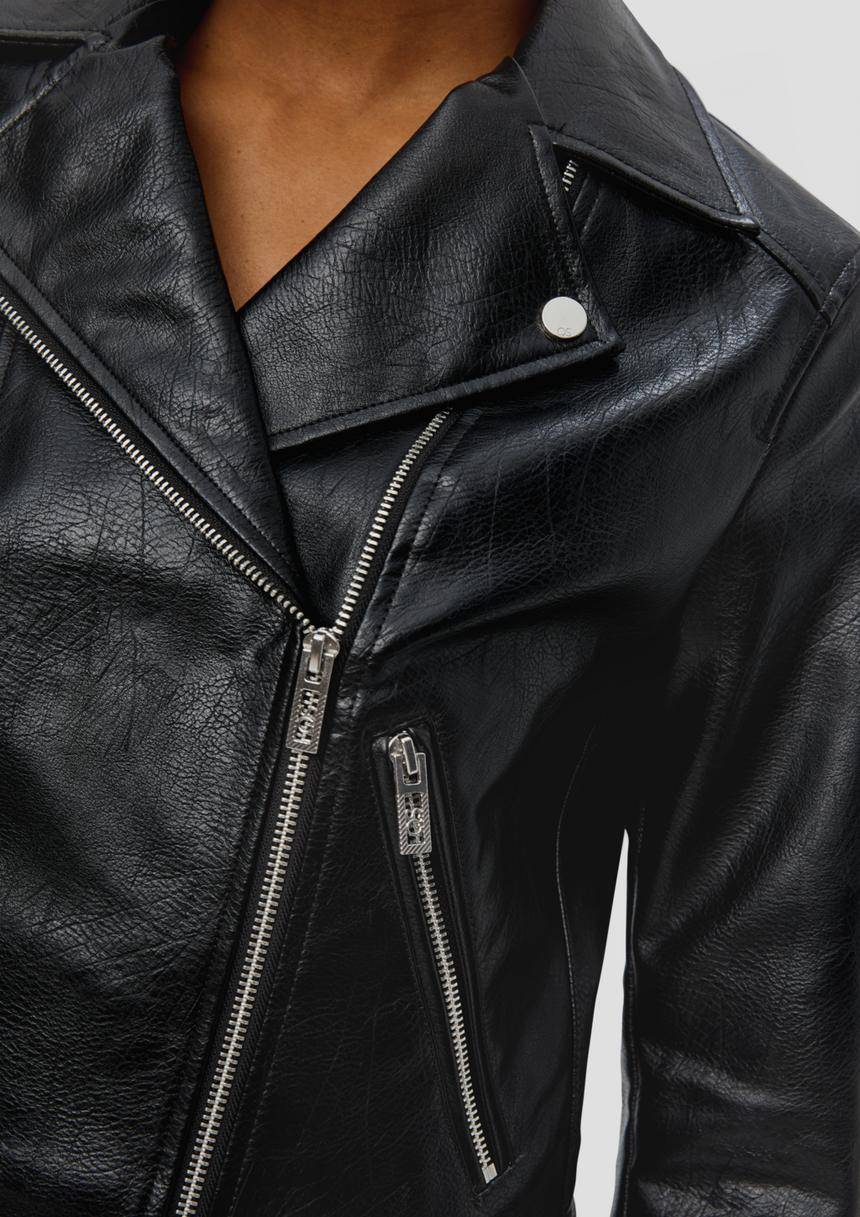 S.Oliver Bikerjacke Aus Lederimitat