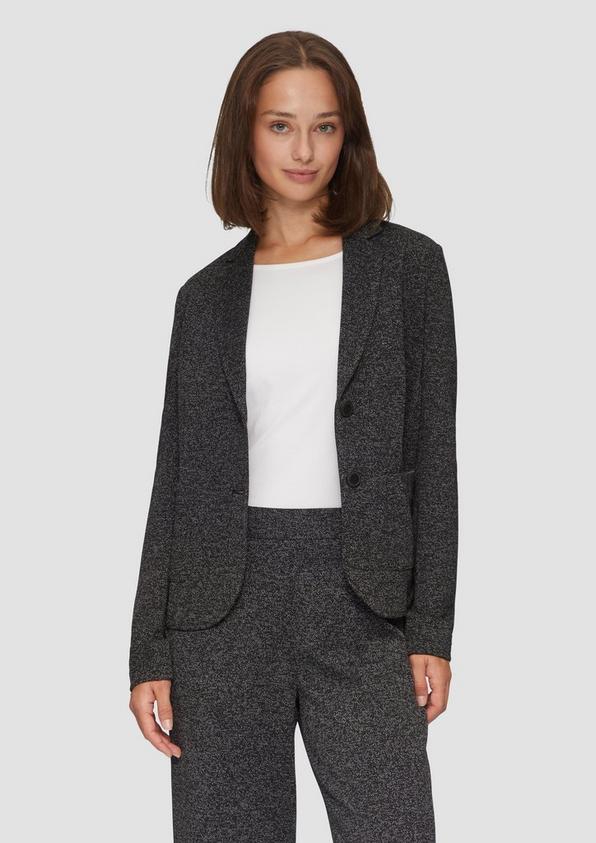 S.Oliver Blazer mit meliertem Muster im Slim Fit
