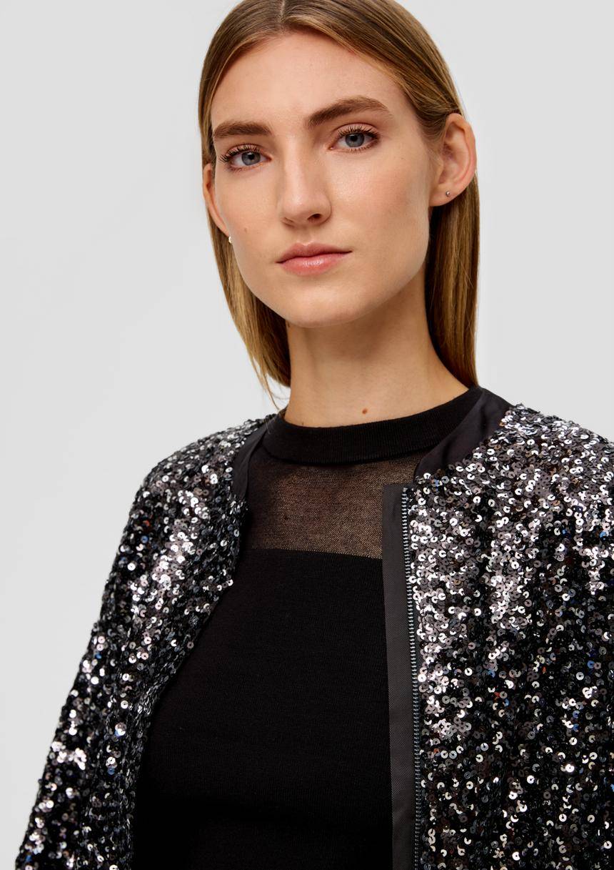 S.Oliver Blouson Mit Pailletten