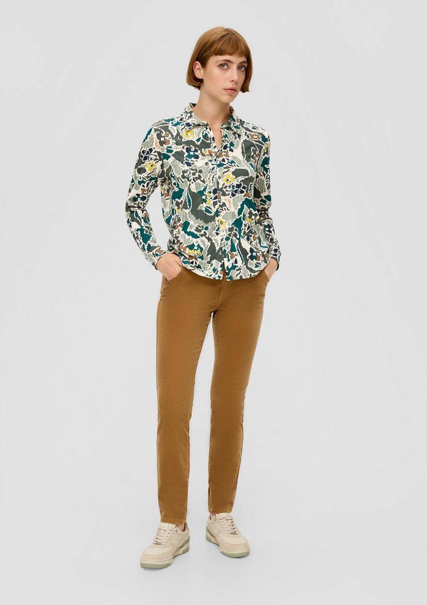 S.Oliver Bluse Aus Baumwollstretch