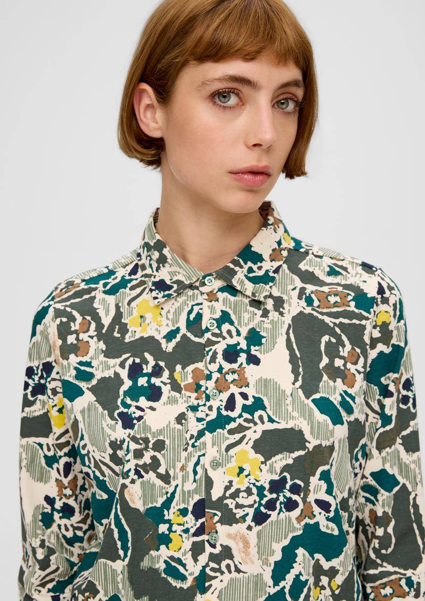 S.Oliver Bluse Aus Baumwollstretch