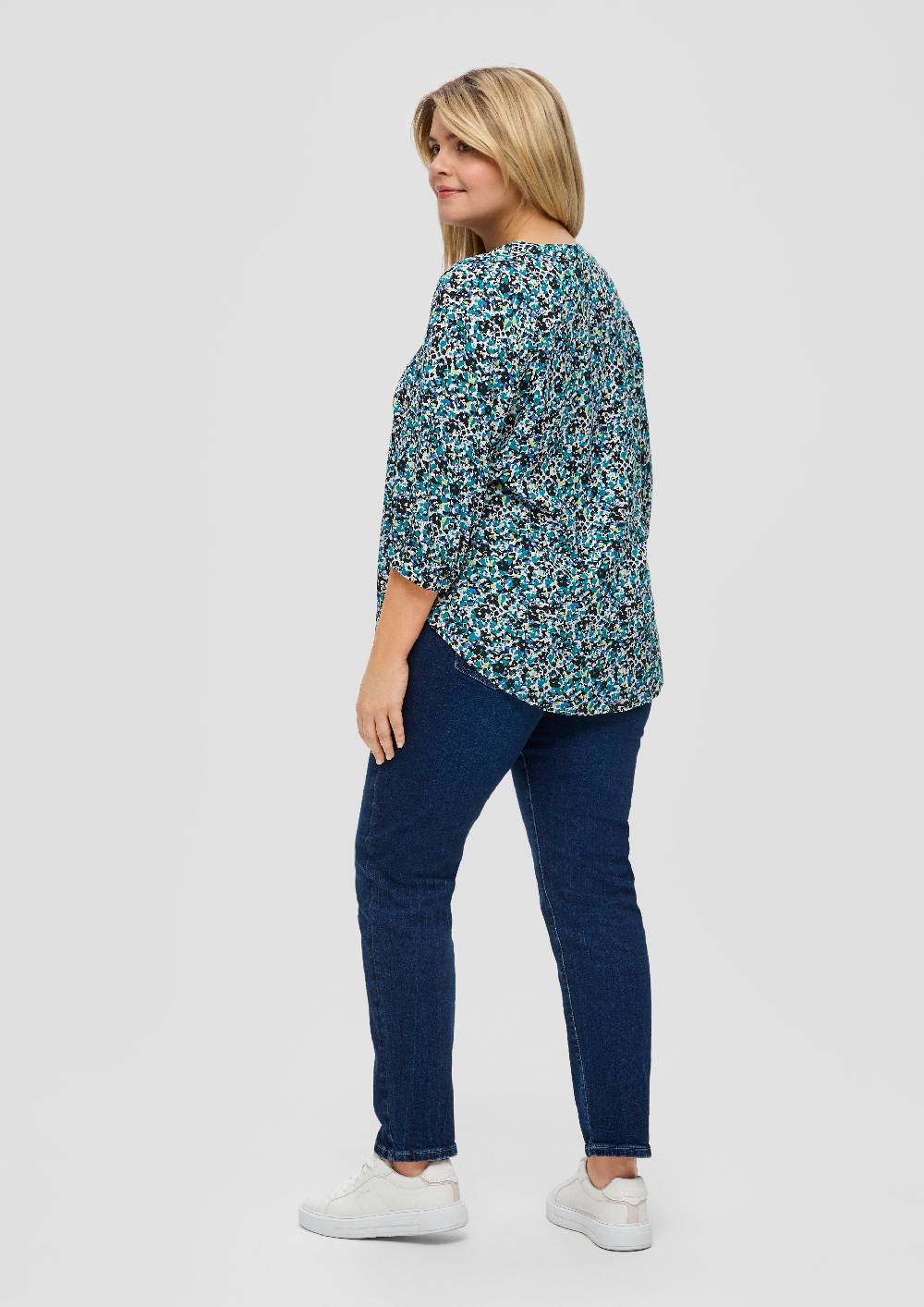 S.Oliver Bluse Aus Viskose Mit 3/4-Ärmeln