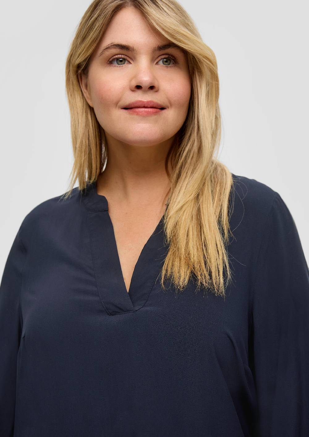 S.Oliver Bluse Aus Viskose Mit 3/4-Ärmeln