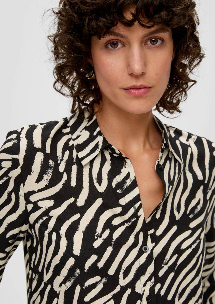 S.Oliver Bluse Mit Allovermuster